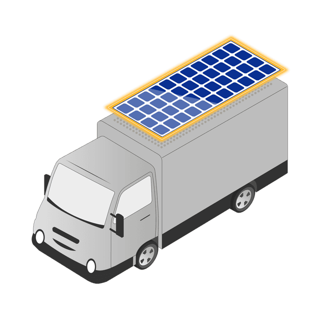 illustration d'une camionnette de taille moyenne électrique