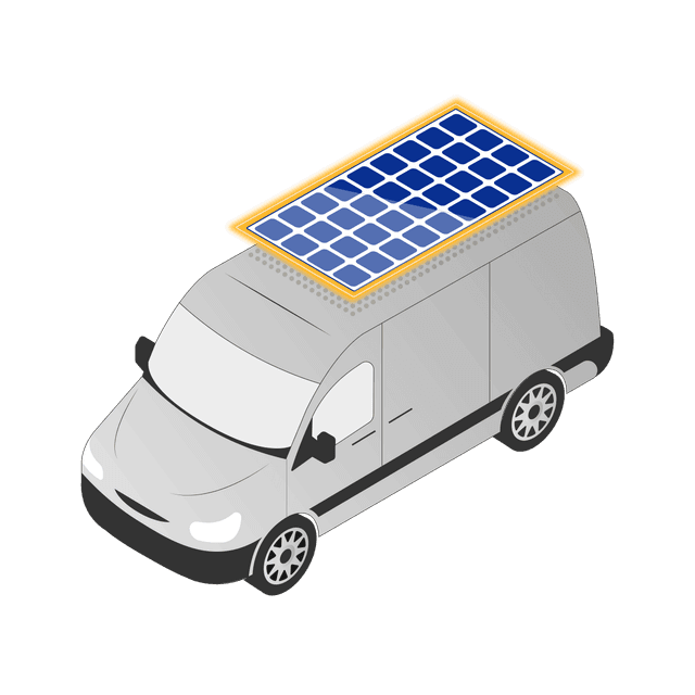 illustration d'une camionnette électrique